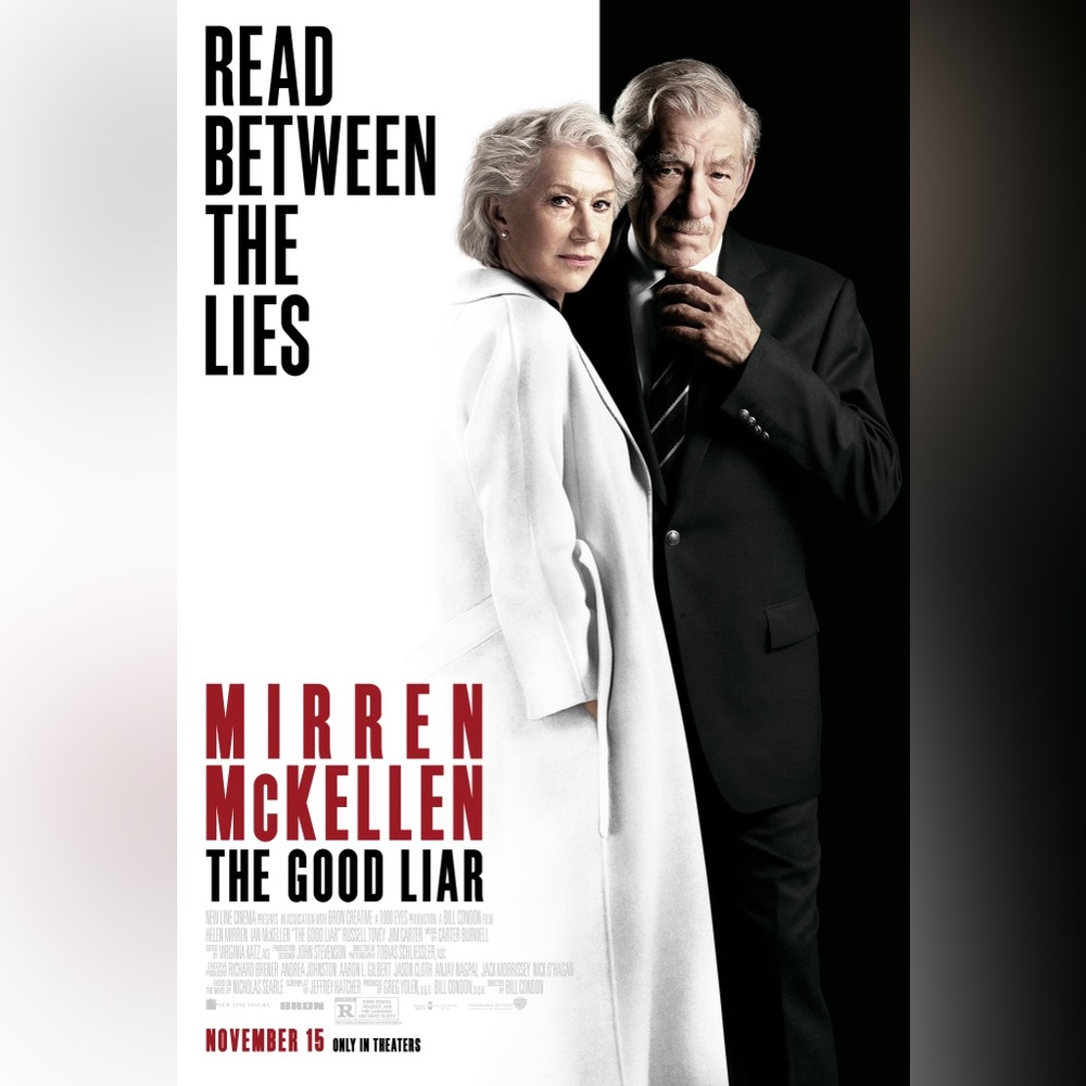 The Good Liar (2019) Original D/S Movie Poster 27x40 Ian McKellen Helen Mirren